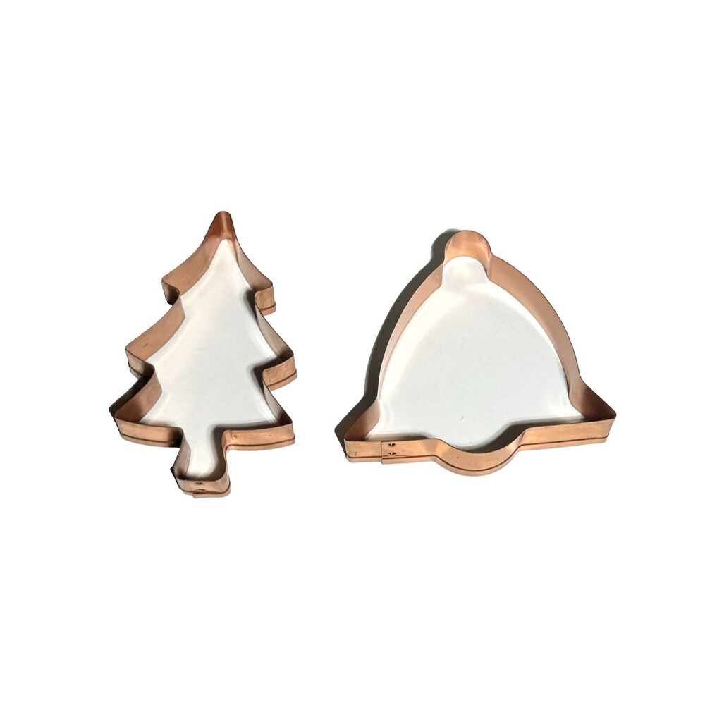 Copper Cookie Cutters 5-1/2-6” Rolled Edge Christmas Tree Bell Large Holiday